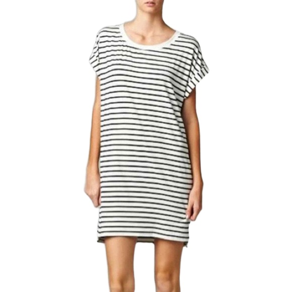 striped black and white t shirt dress Jett Striped T-shirt Dress